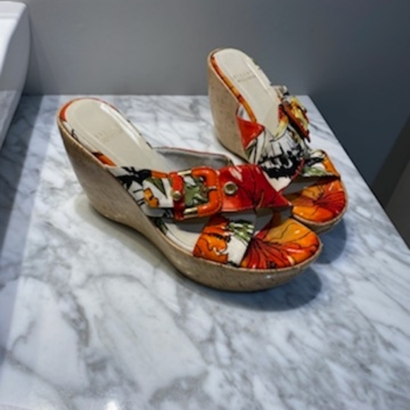 Stuart Weitzman platform wedge sandals - Picture 2 of 8